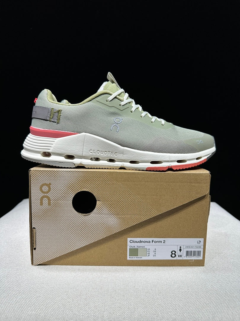 Green and Coral On Cloudnova Form 2 Sneakers - product image from the listing.