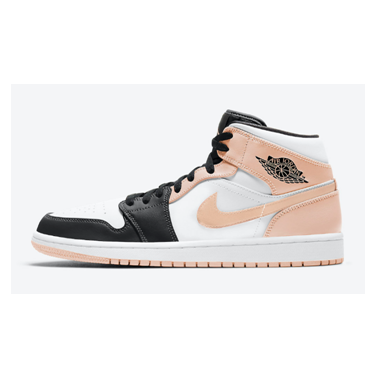 Air Jordan 1 Mid Pink White Black 554725-133 - product image from the listing.