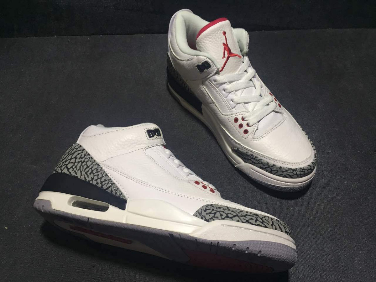 Air Jordan 3 White Cement High-Top Sneakers - product image from the listing.