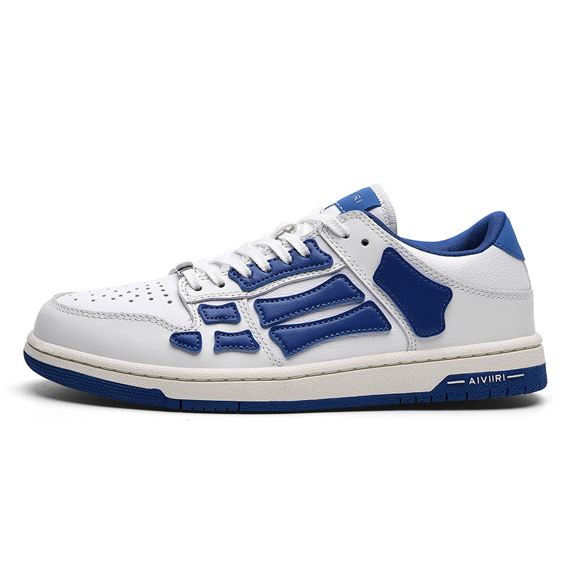 Low-Top Sneakers in White and Blue MFS003-123 - product image from the listing.