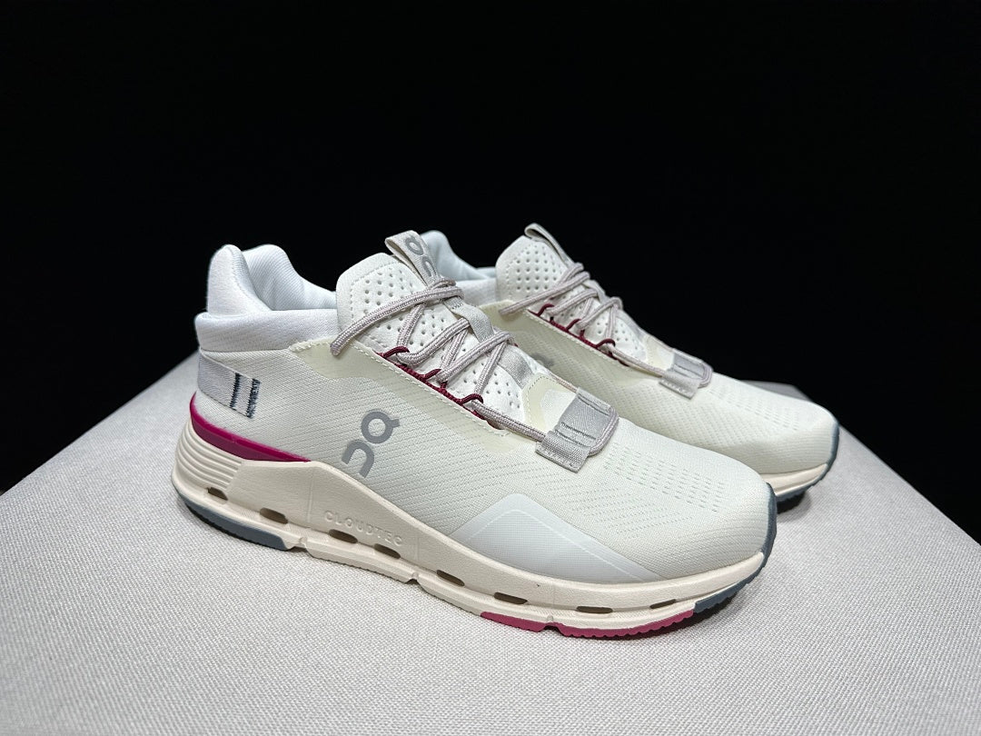 Ivory and Pink On Cloudnova 2 Sneakers - product image from the listing.