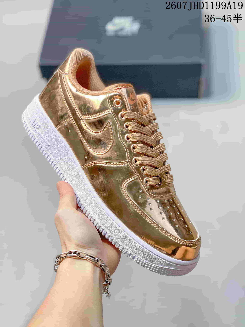 Nike Air Force 1 '07 Low Sneakers in Metallic - product image from the listing.