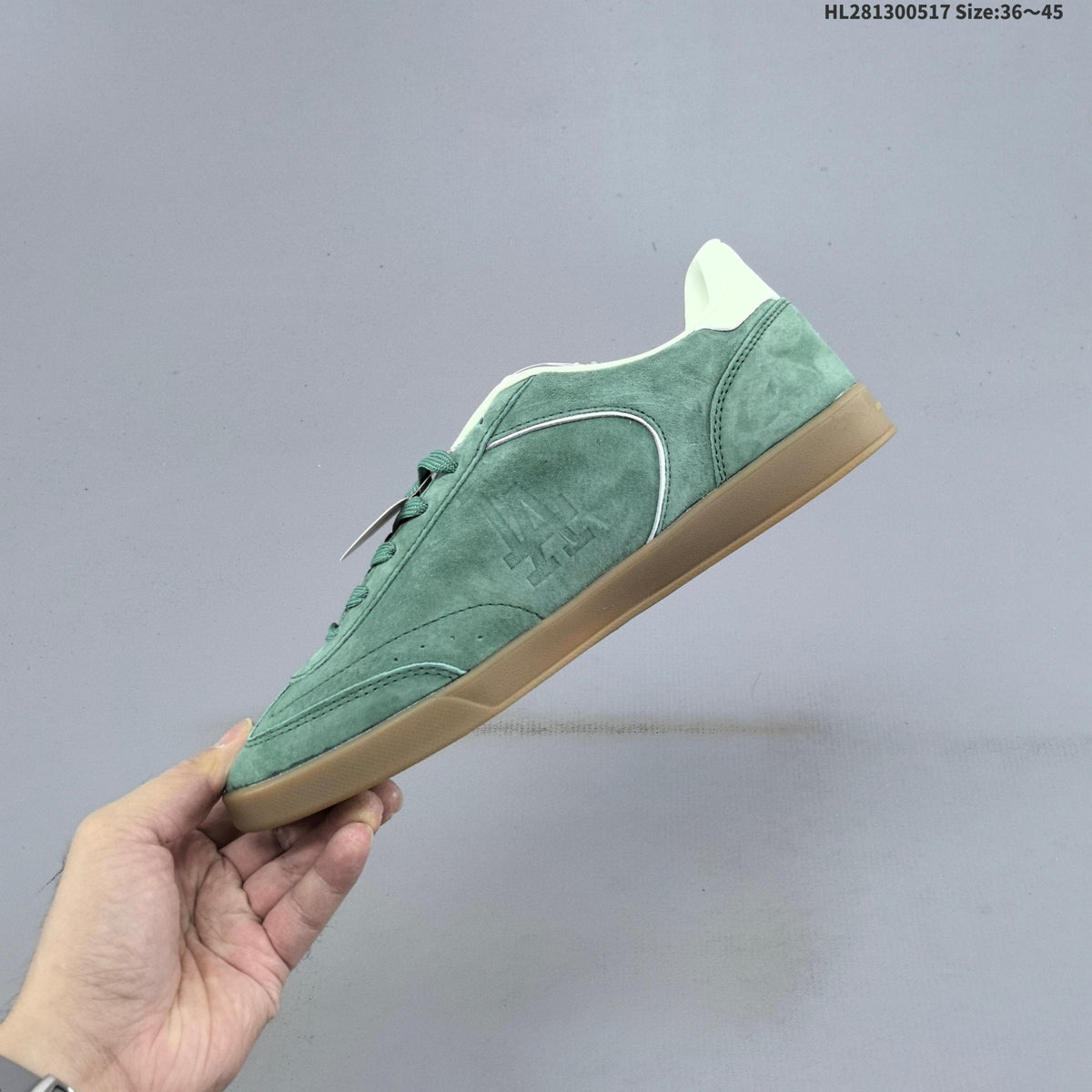 MLB Clubbie SD Low-Top Sneakers, in White and Green - product image from the listing.