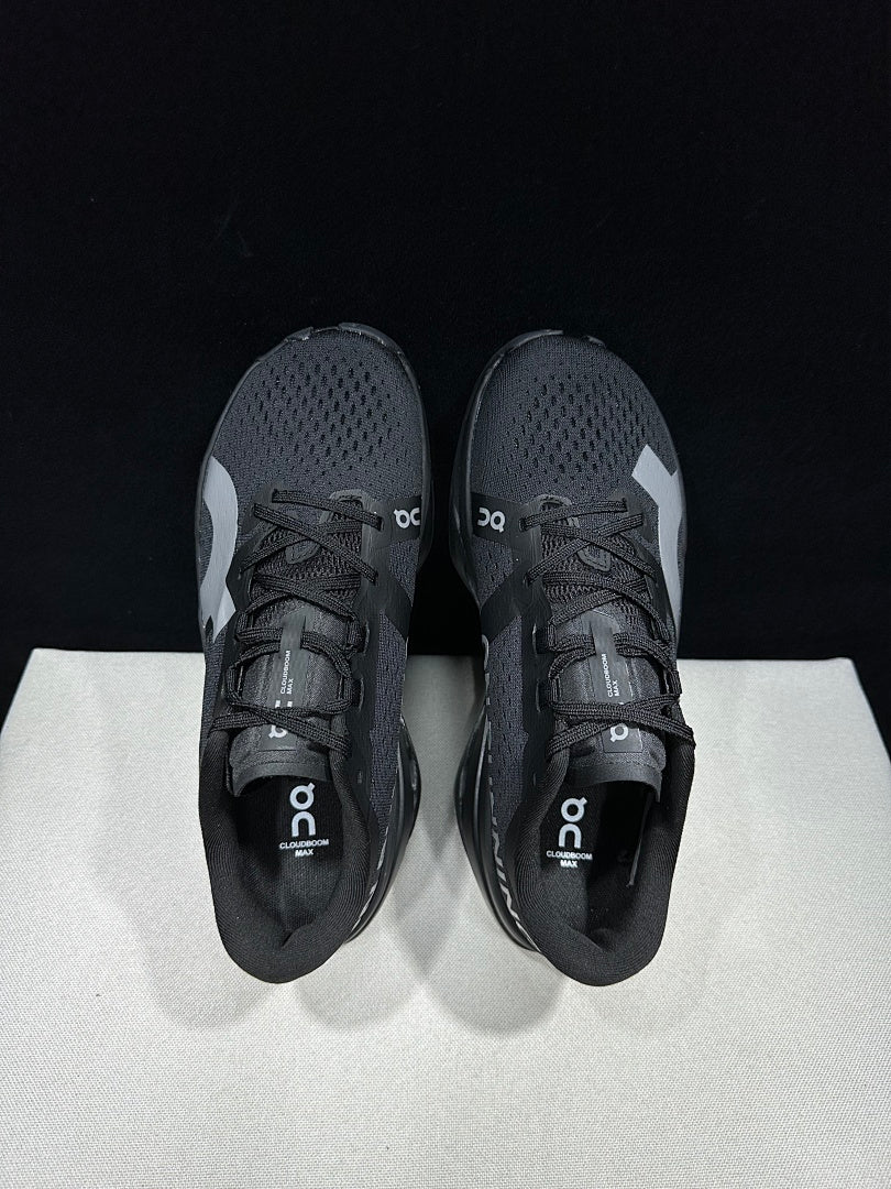 On Cloudboom Max Running Shoes, in Black - product image from the listing.
