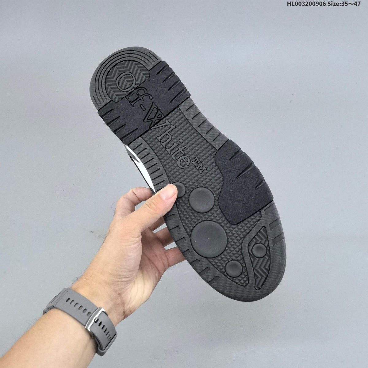 Gray and White Off-White Out Of Office Sneakers - product image from the listing.