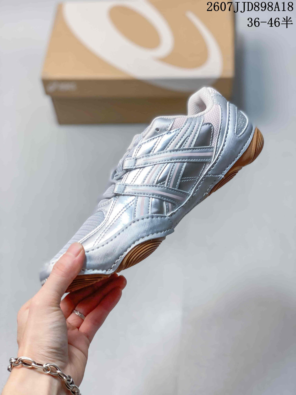 ASICS Hypersync Silver Mesh Retro Sneakers for Running 2607JJD898A18 - product image from the listing.