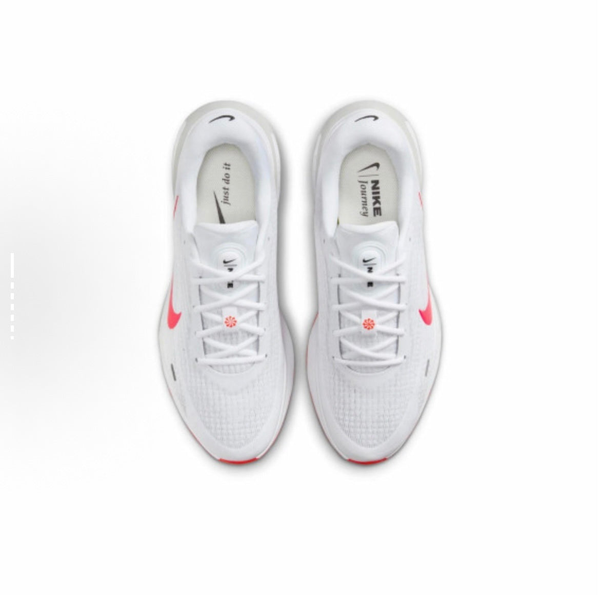 Nike Journey Run FN0228-106 Running Shoes in White Red - product image from the listing.