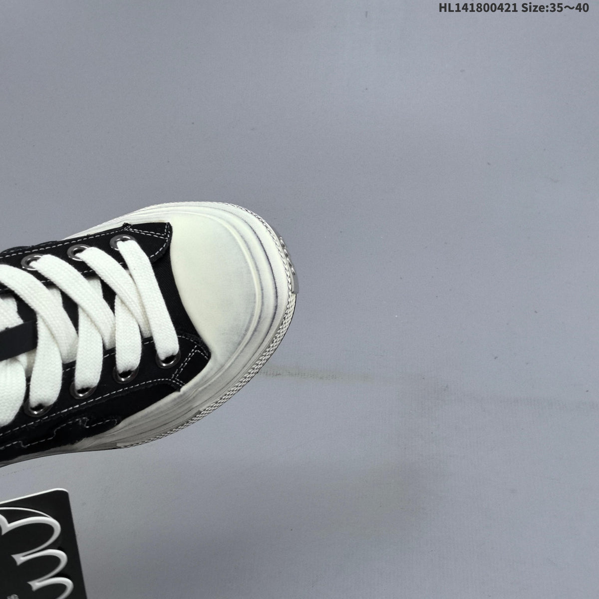 SHOOT BRAND Black and White Platform Trainers HL141800421 - product image from the listing.