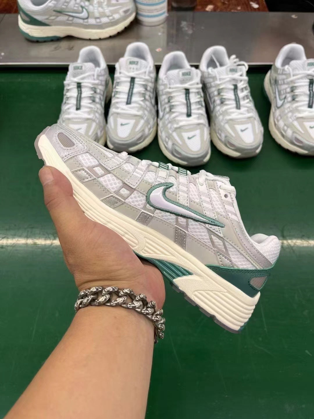 Nike P-6000 Sneakers in Grey Green HF4308-072 - product image from the listing.