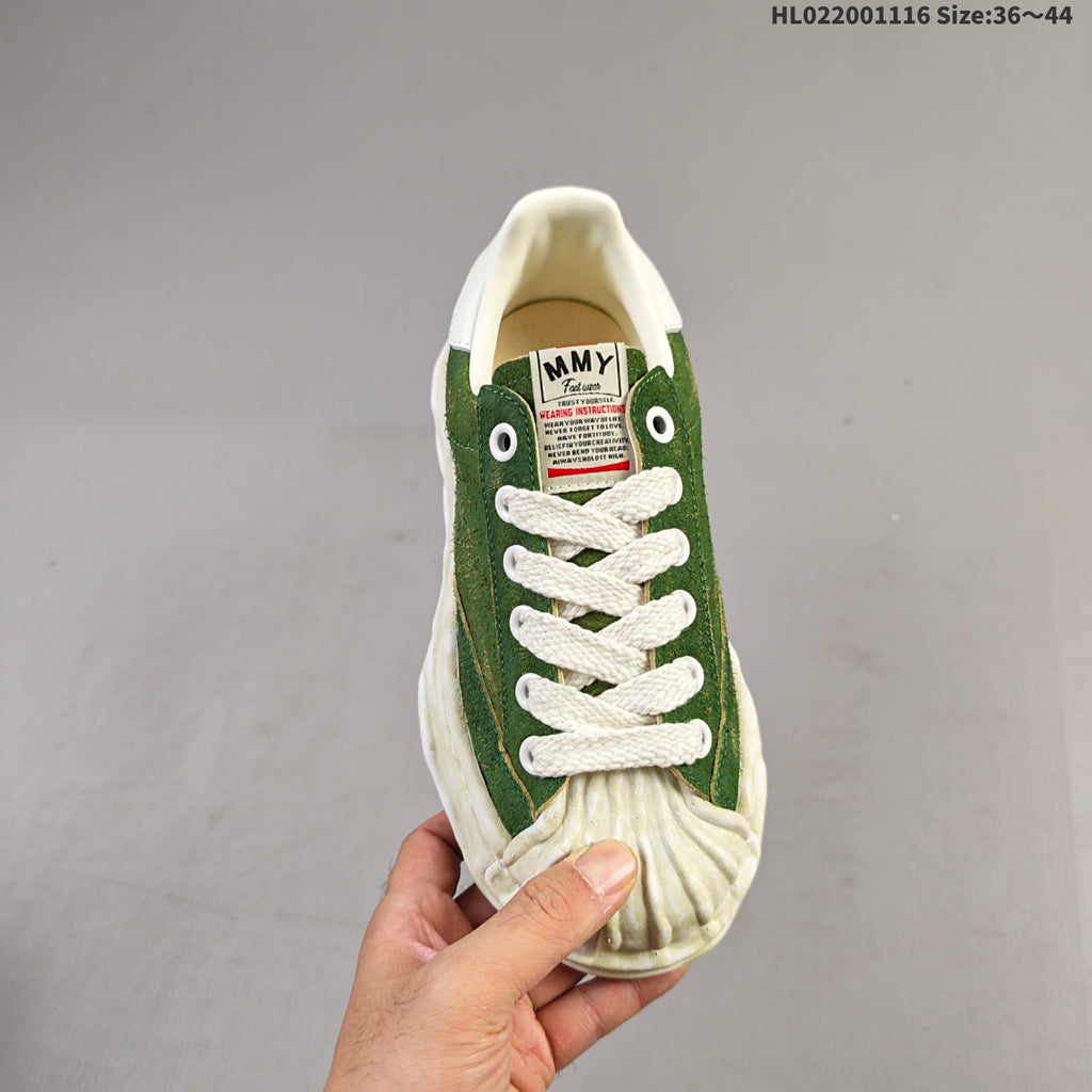 Maison Mihara Yasuhiro Blakey Sneakers in Green - product image from the listing.