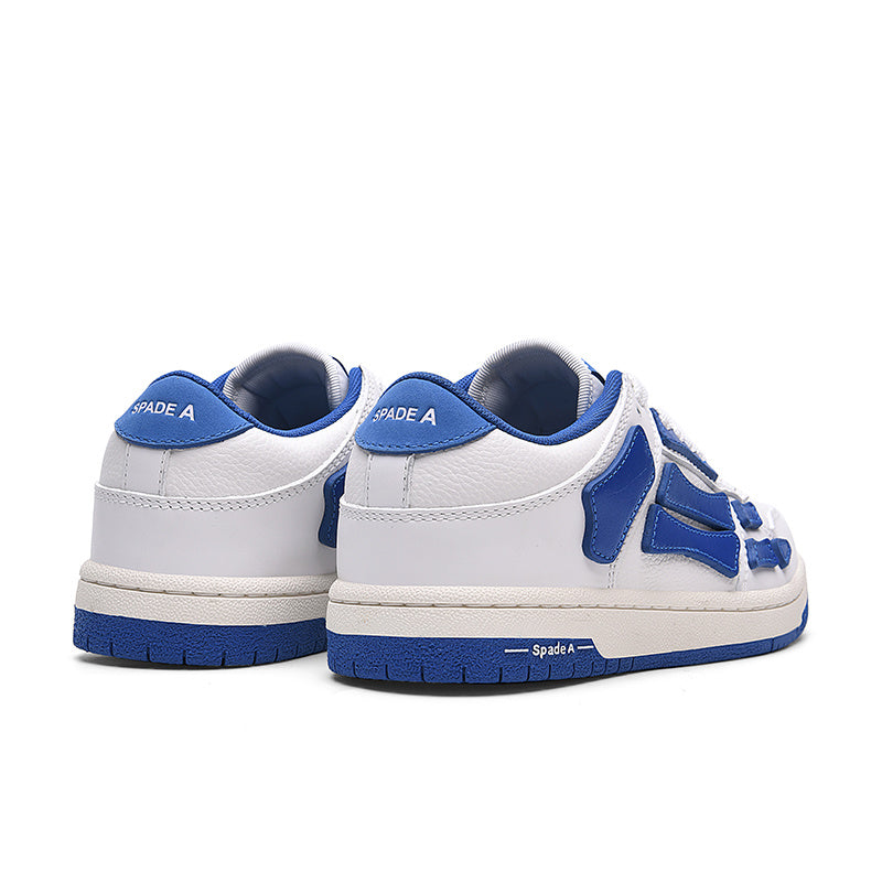 Low-Top Sneakers in White and Blue MFS003-123 - product image from the listing.
