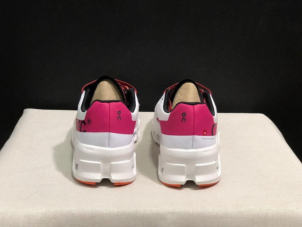 On Cloudmonster Cloud X Sneakers in White Pink - product image from the listing.