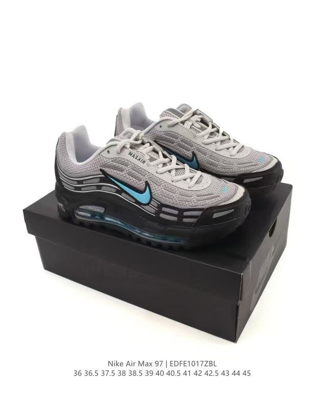 Nike Air Max 97 Sneakers in Grey and Black EDE1017ZBL - product image from the listing.