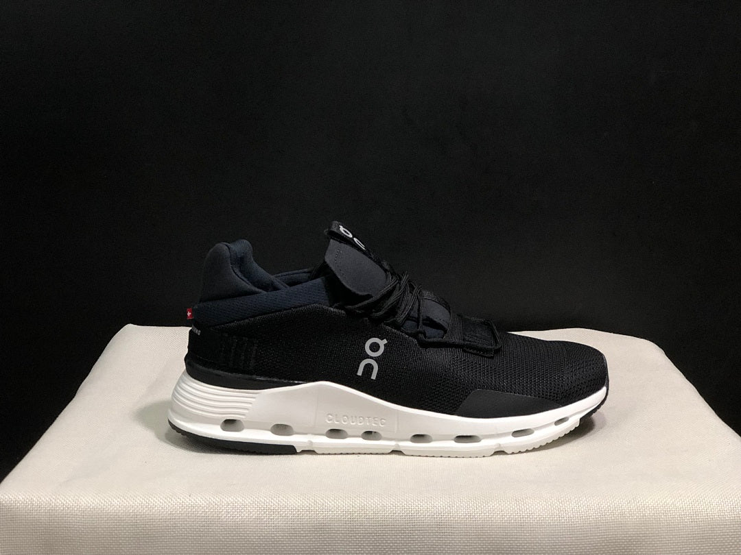 On Cloudnova 1 Sneakers in Black and White - product image from the listing.