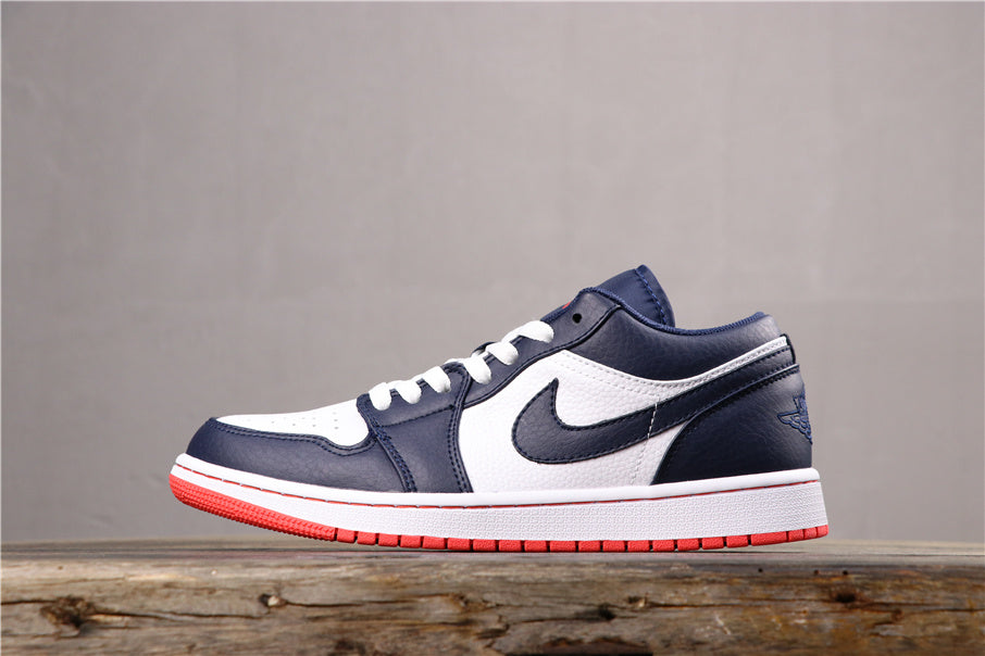 Air Jordan 1 Low Sneakers in Midnight Blue 553558-481 - product image from the listing.