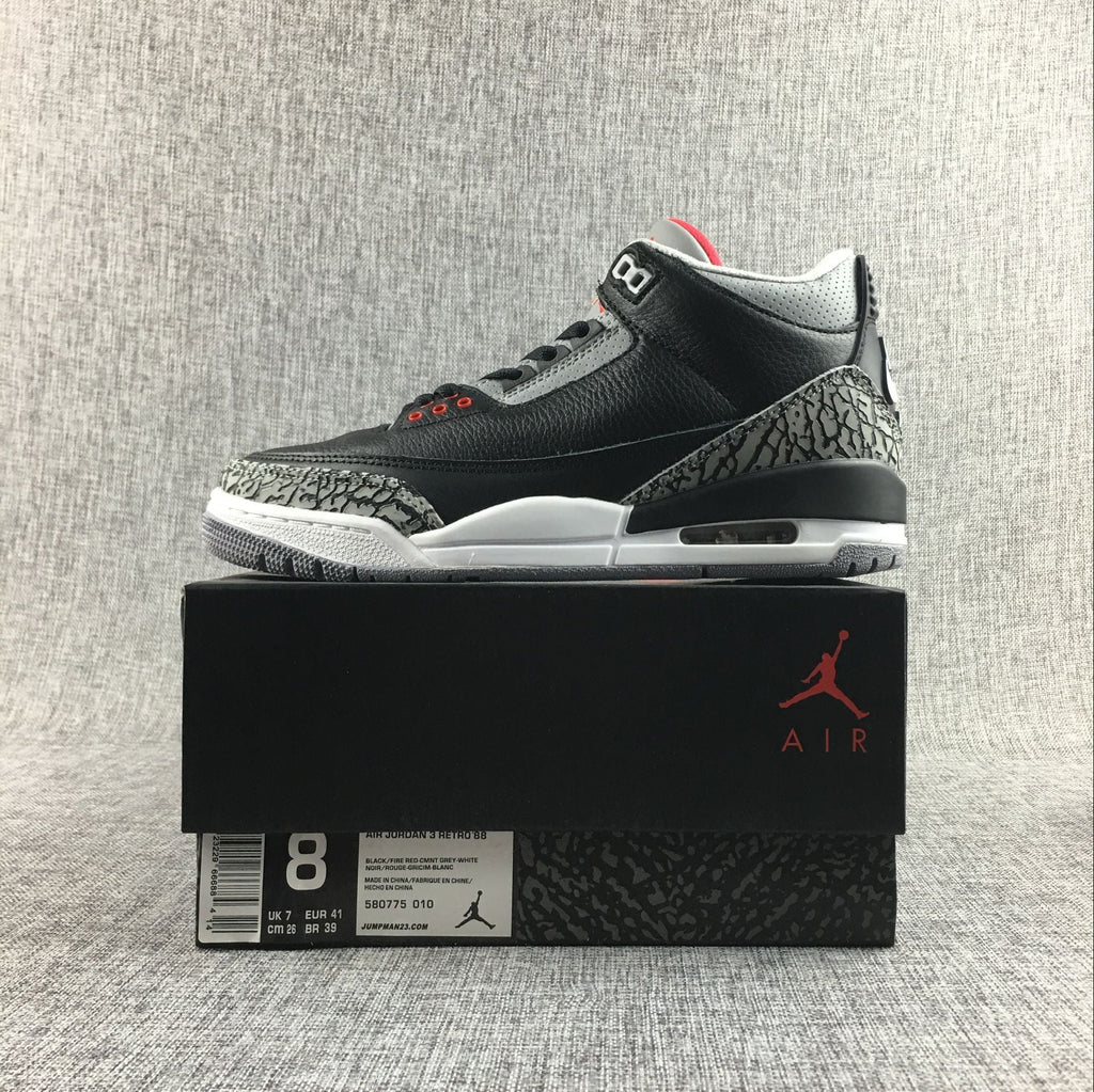 Black Cement Sneakers - Air Jordan 3 Retro - product image from the listing.