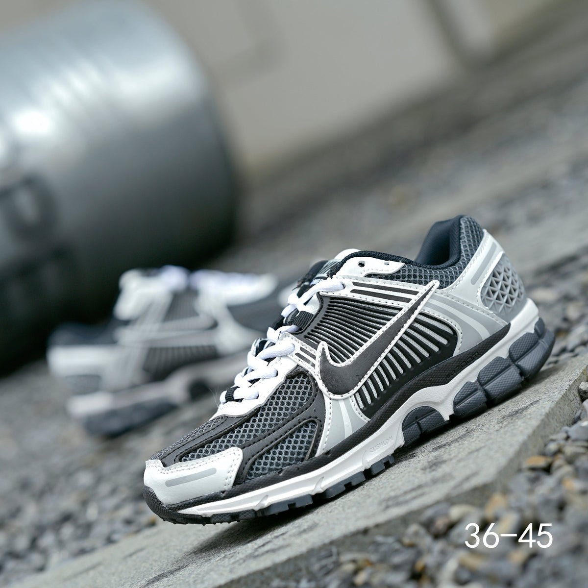 Nike Air Zoom Vomero 5 Sneakers, in Black and White - product image from the listing.