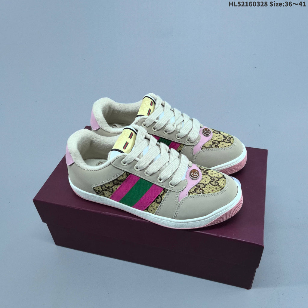 Gucci Distressed Screener Low-Cut Sneakers - product image from the listing.