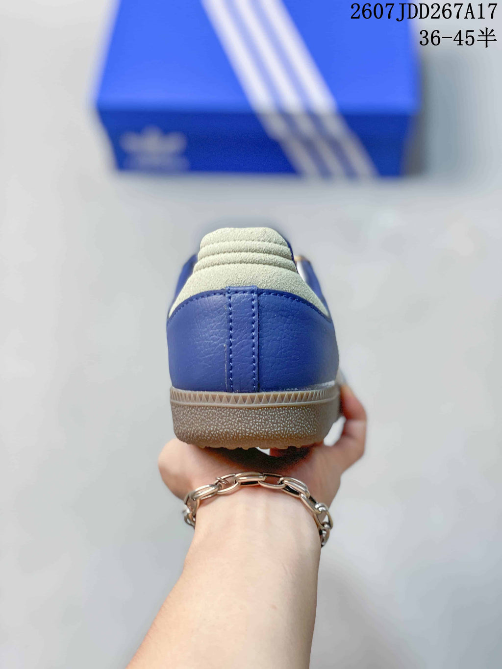 adidas Samba Sneakers in Blue White Gray JDD267A17 - product image from the listing.