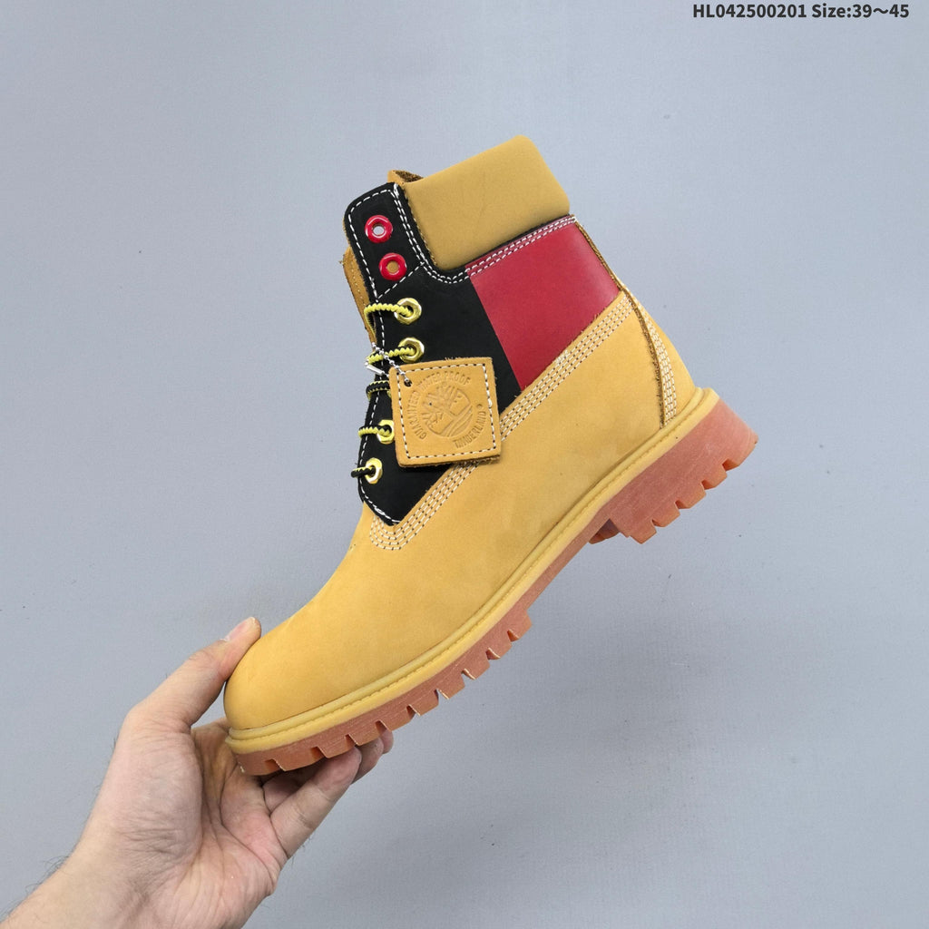 Timberland High-Top Lace-Up Boots, Wheat and in Black - product image from the listing.