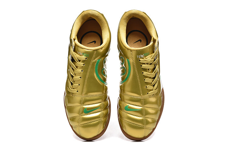 Nike Total90 Indoor Soccer Shoes in Gold Green - product image from the listing.