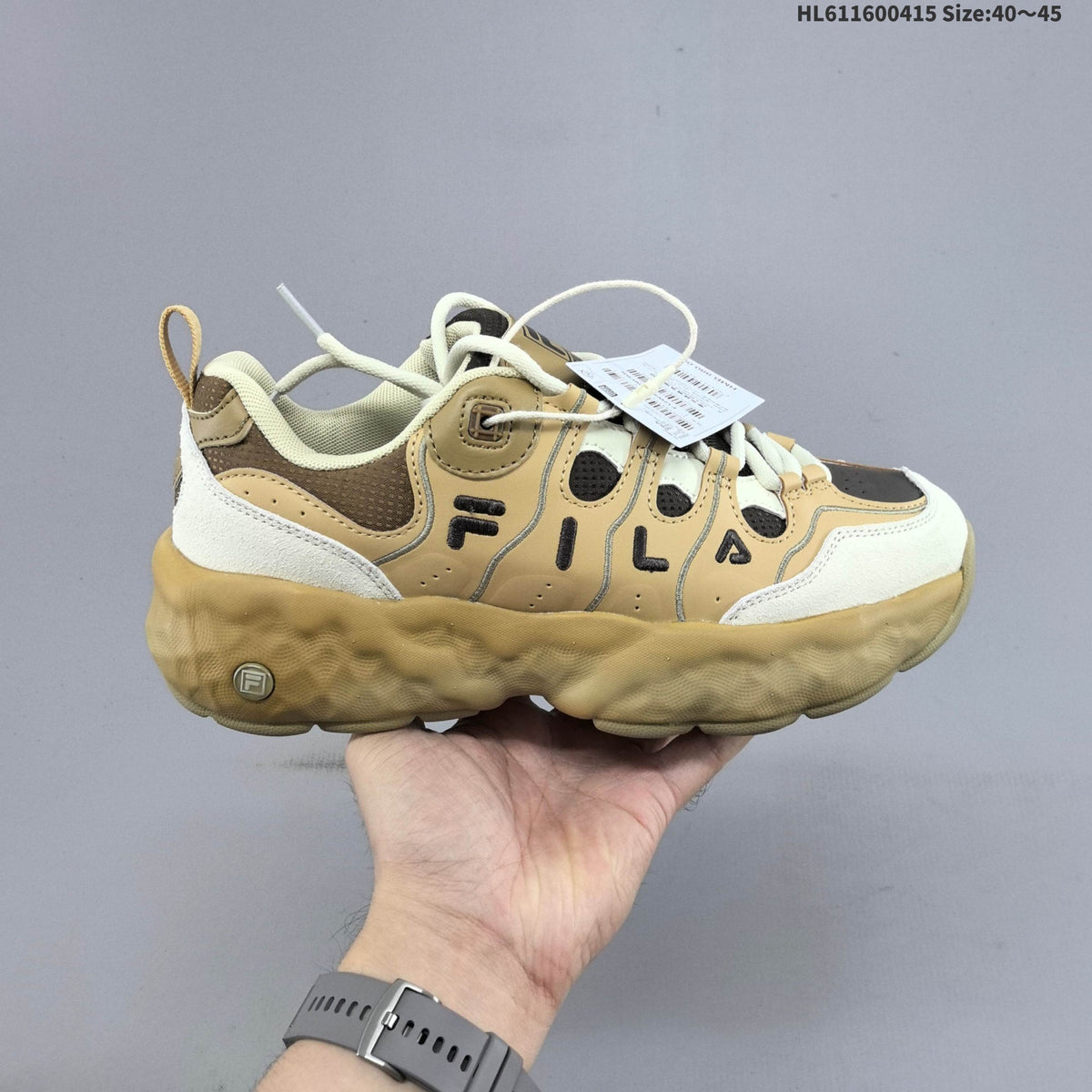 FILA Muffin WE Low-Top Sneakers, in Tan and Cream F12M541106FTW - product image from the listing.