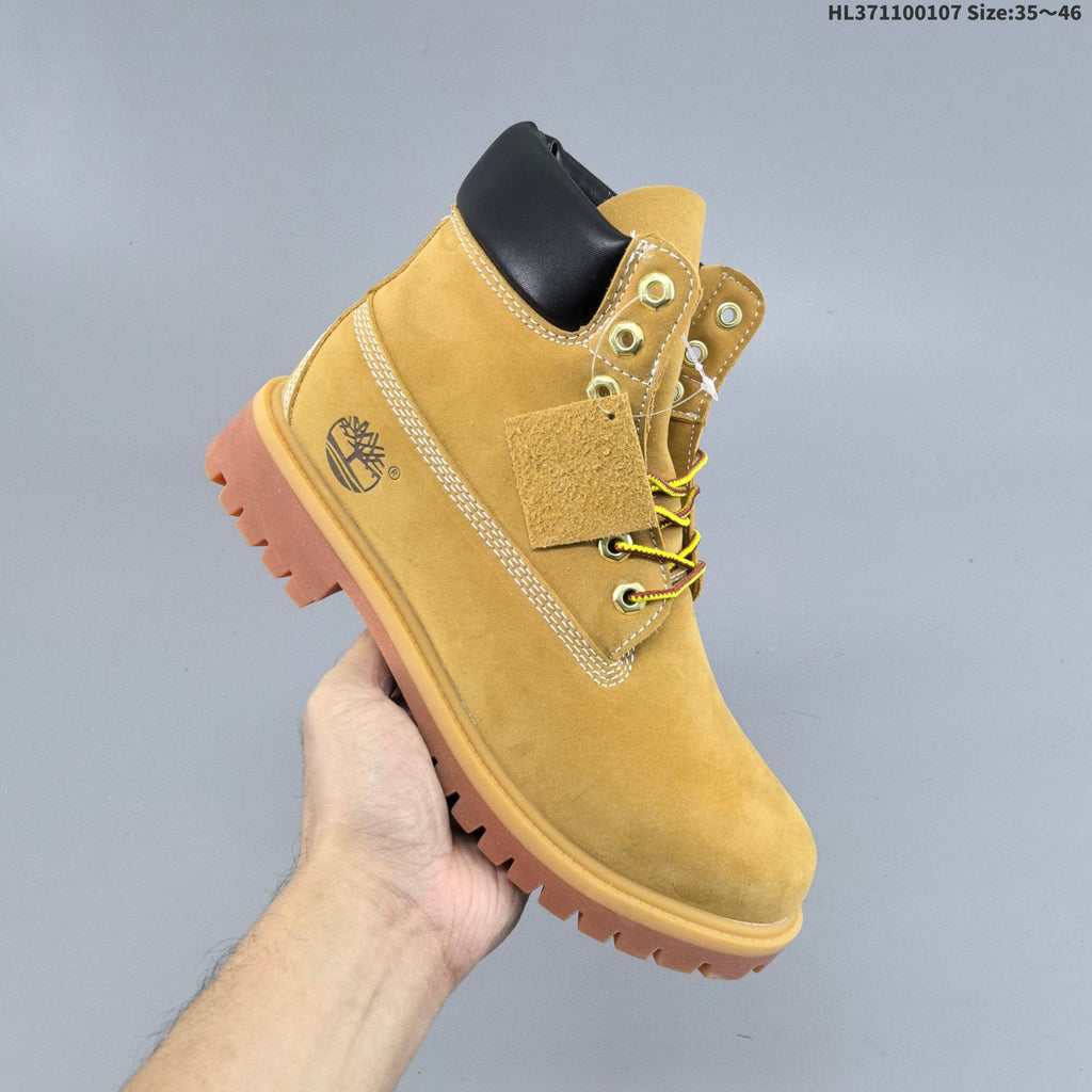 Timberland Lace-Up Ankle Boots in Wheat or in Black - product image from the listing.