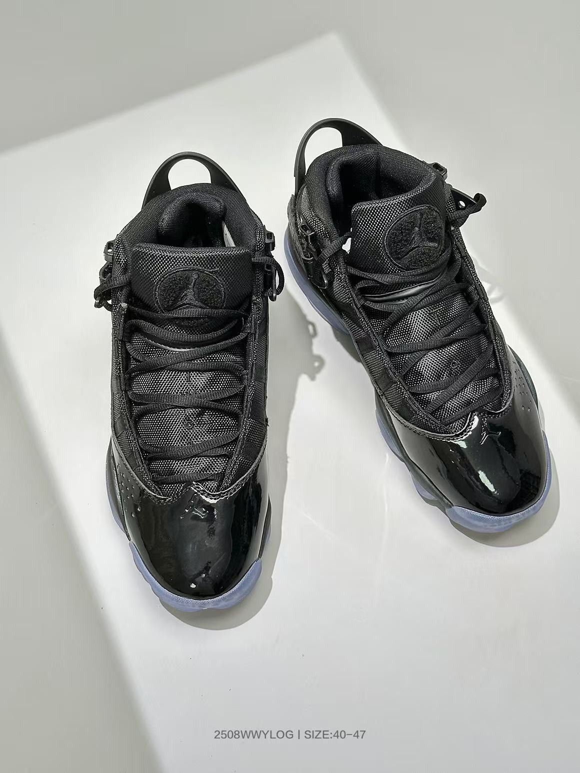 Jordan 6-4 High-Top Sneakers in Black - product image from the listing.
