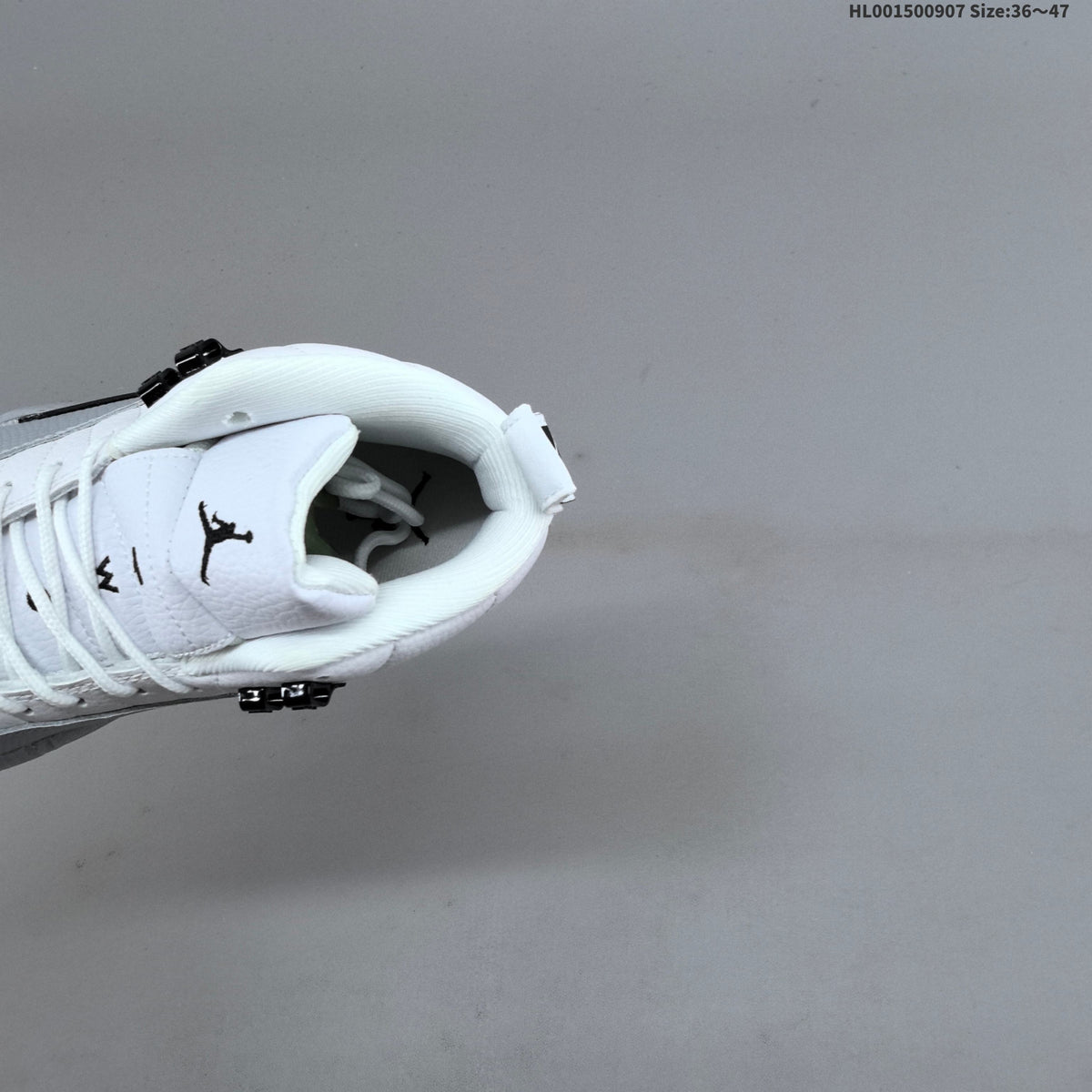 Air Jordan 12 Retro High Barons White Grey Sneakers - product image from the listing.