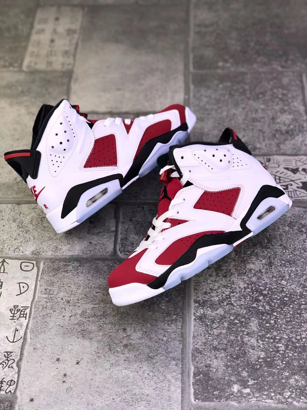 Air Jordan 6 Gatorade Sneakers Red White CT8529-106 - product image from the listing.