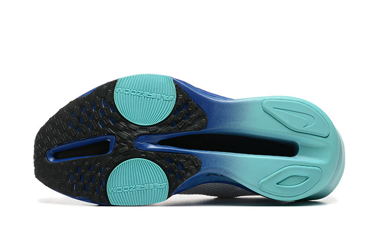 Nike ZoomX Running Shoes, in White Blue and Orange - product image from the listing.