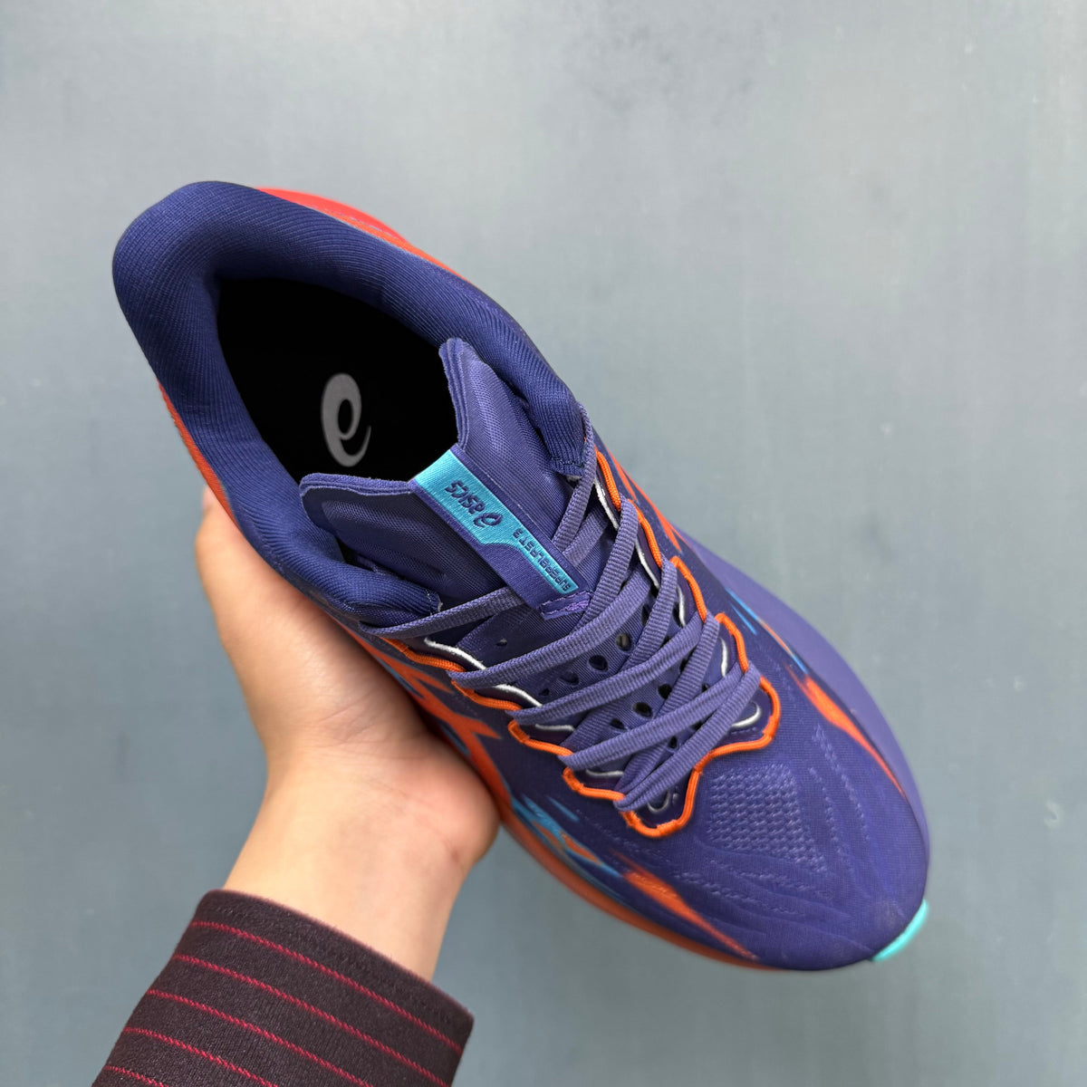 361° P6 Running Shoes in Purple, in Orange and Aqua - product image from the listing.