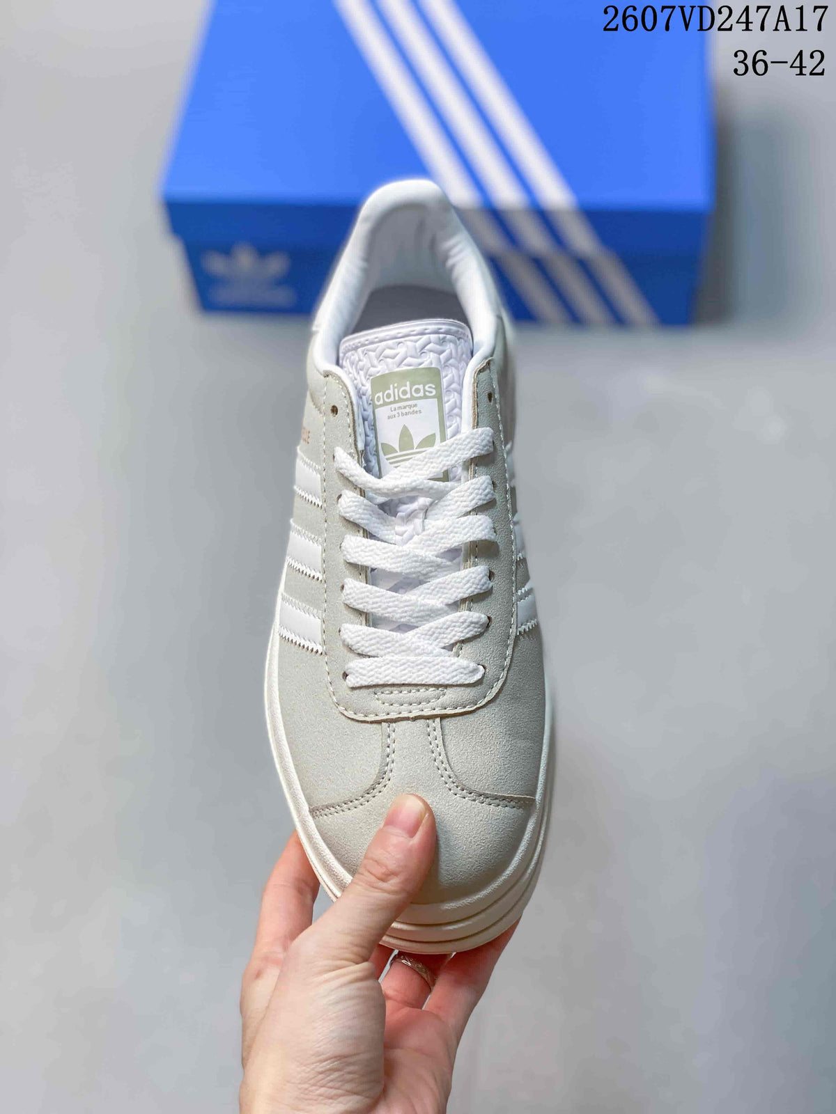 Light Gray adidas Gazelle Bold Sneakers - product image from the listing.