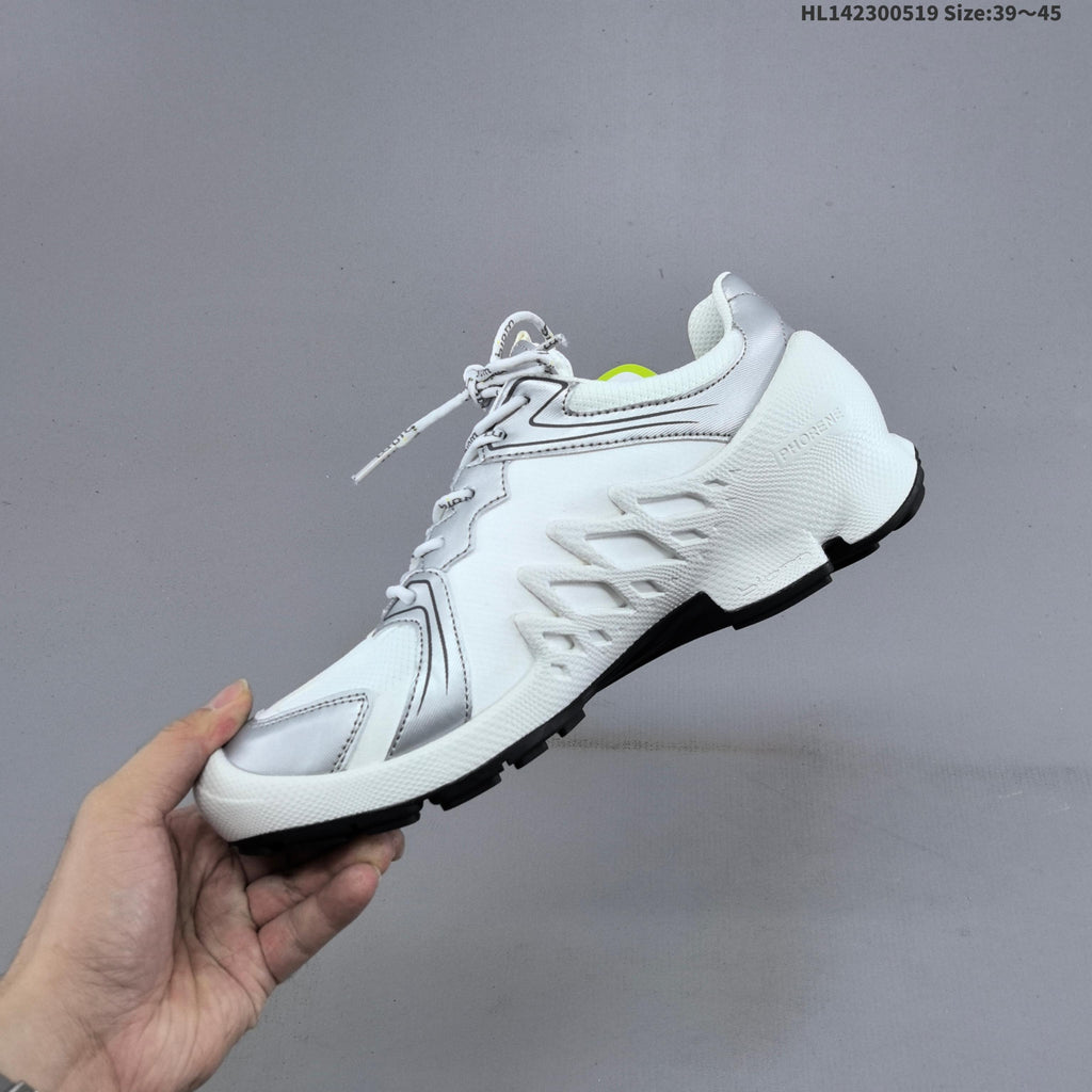 ECCO Biom C-Trail Low-Top Sneakers, in White and Silver - product image from the listing.