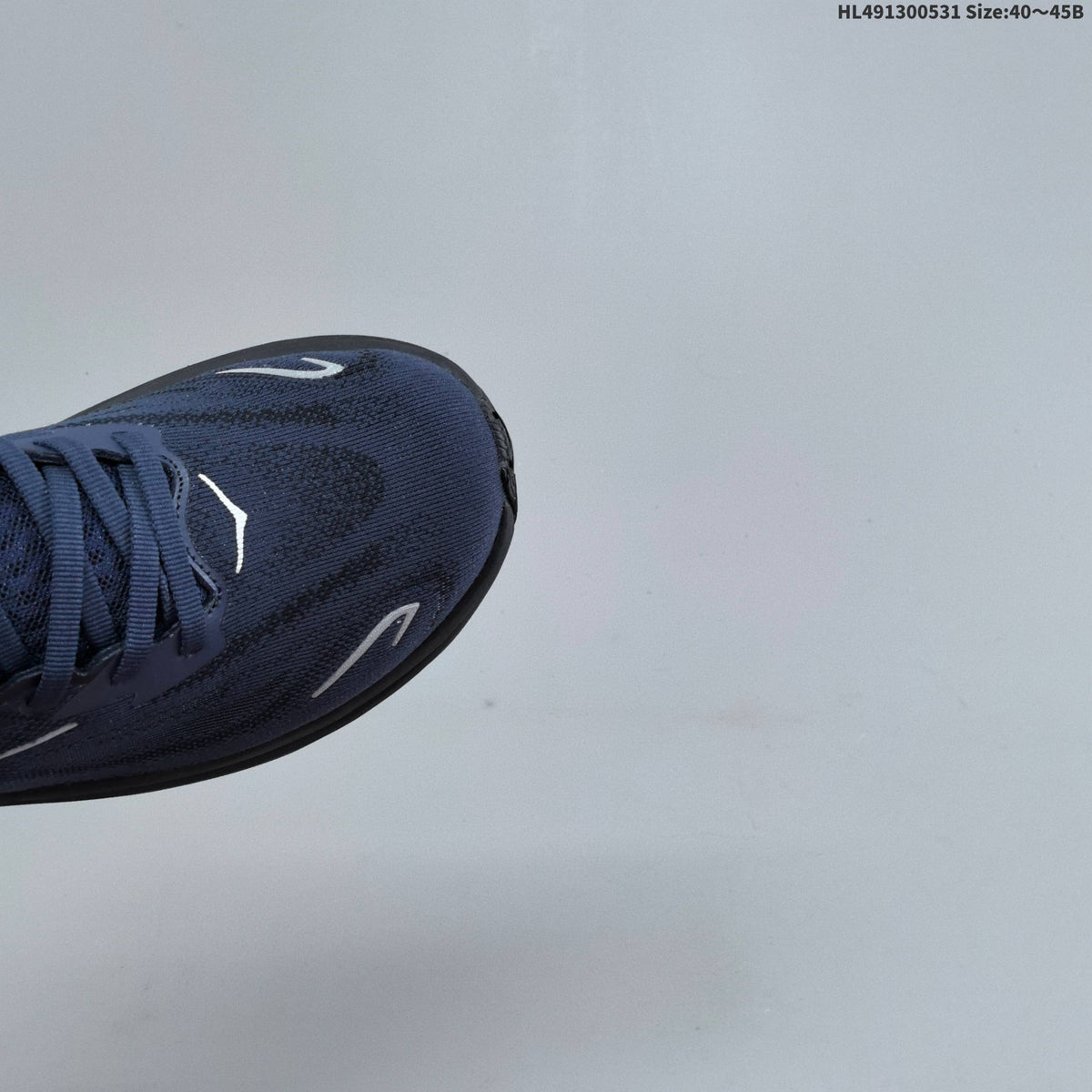 Navy and Black HOKA Clifton 10 Running Shoes - product image from the listing.