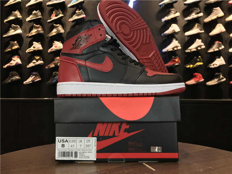 Air Jordan 1 High OG Sneakers in Black, Red and White - product image from the listing.