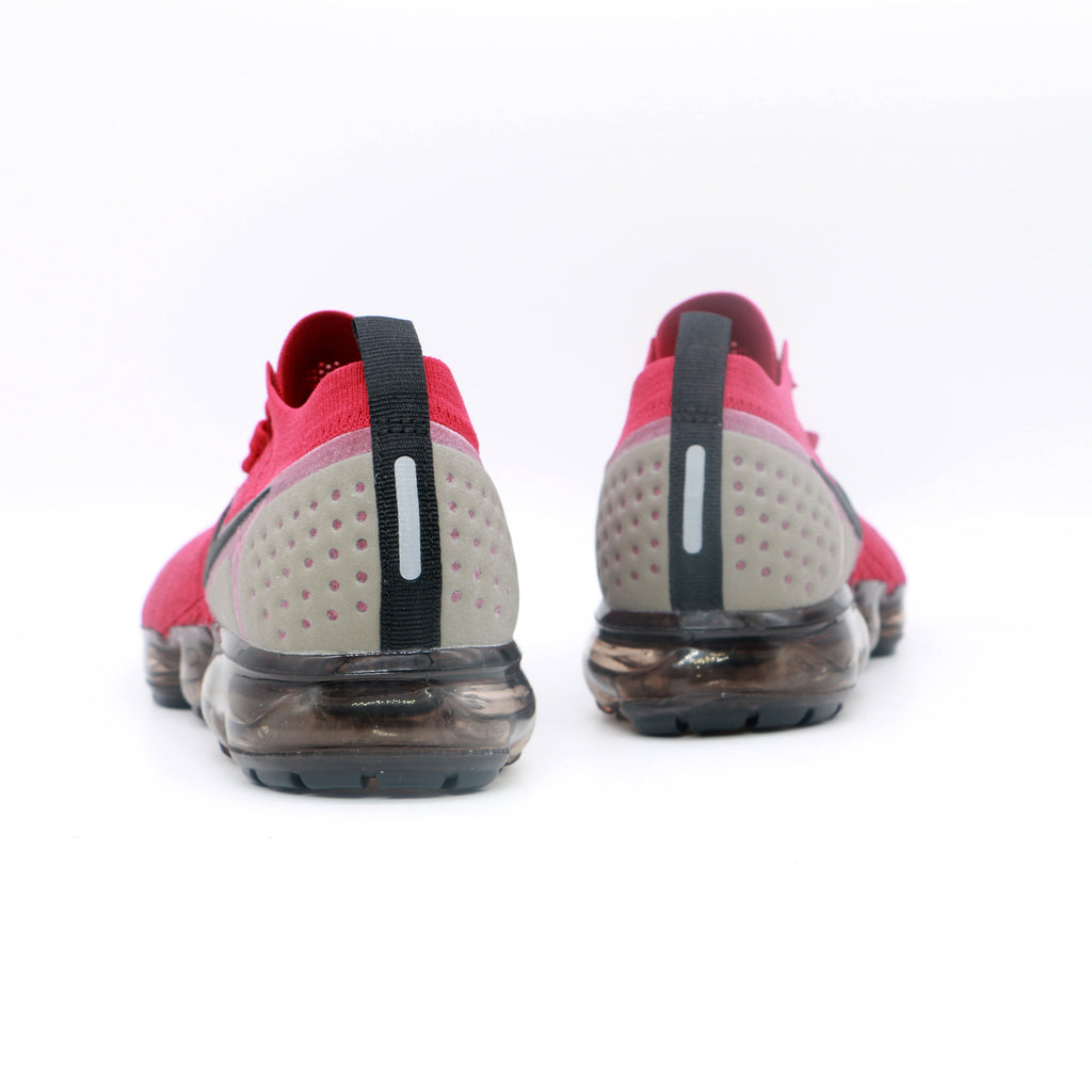 Nike Air VaporMax Red Flyknit Trainers - product image from the listing.