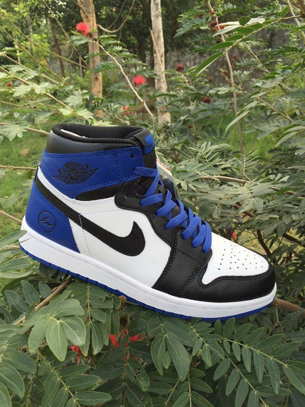 Jordan 1 High Sneakers in Black, in White and Royal Blue - product image from the listing.