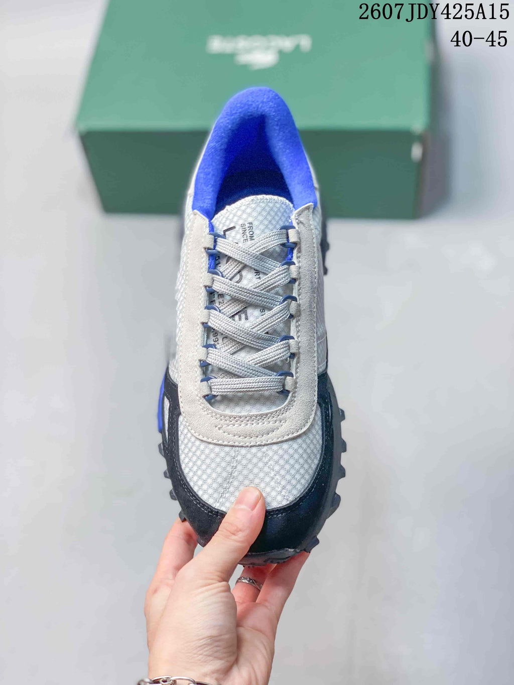 Lacoste Casual Sneakers in White Black Blue 2607JDY425A15 - product image from the listing.