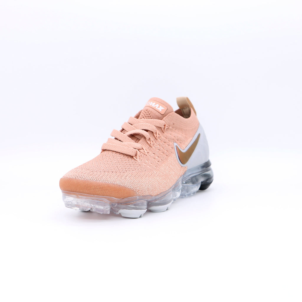 Nike Air VaporMax Flyknit Trainers Peach Style 942843-6029 - product image from the listing.