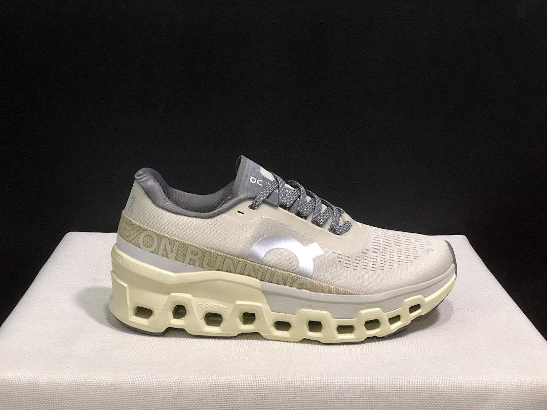 On Cloudmonster 2 Running Shoes in Cream White - product image from the listing.