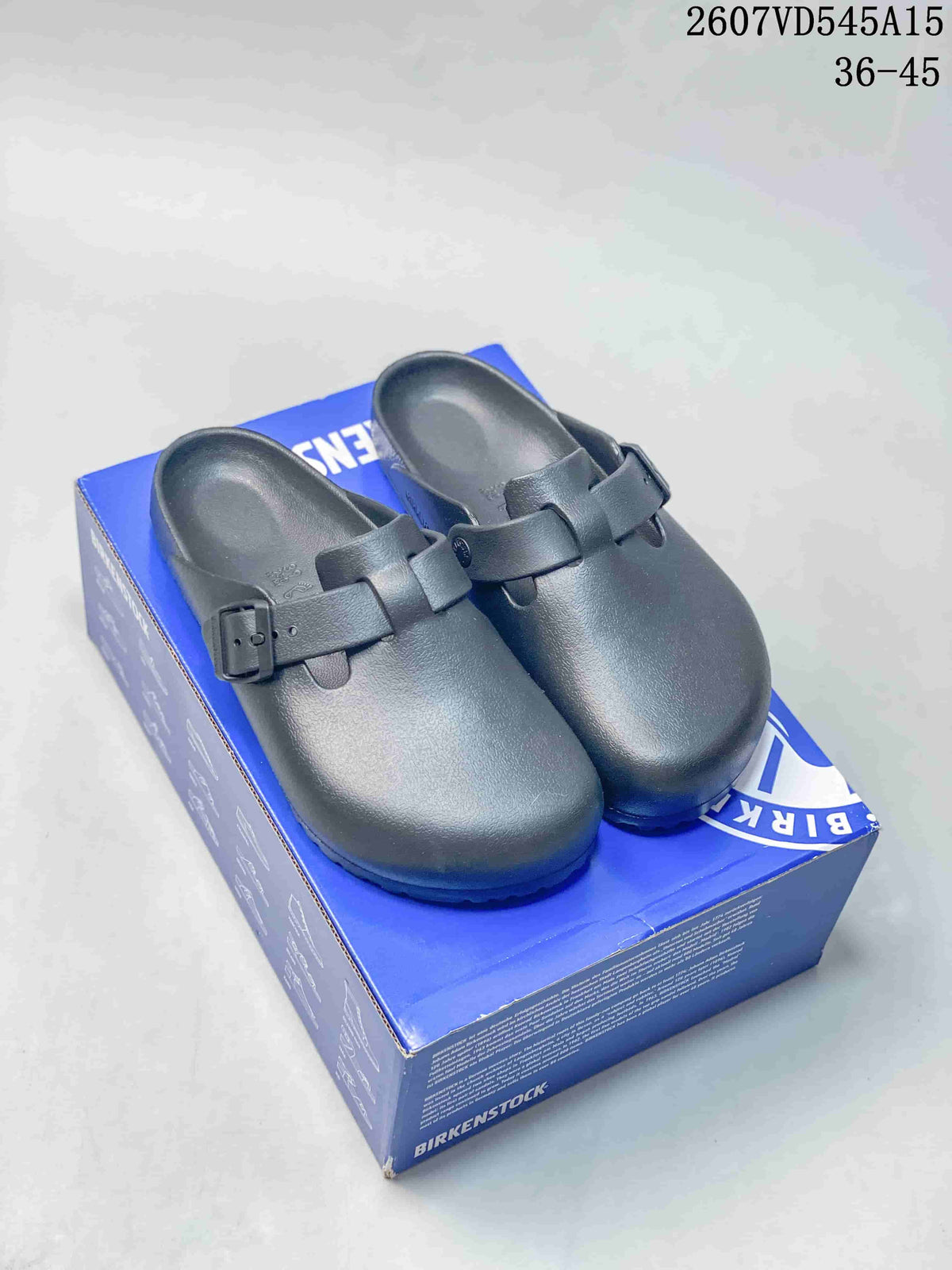 Birkenstock Madrid Big Buckle EVA Clog Sandals in Black - product image from the listing.