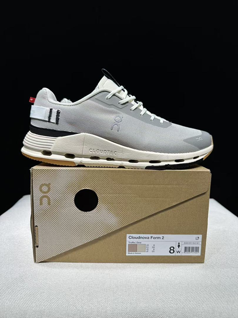Gray and Gum On Cloudnova Form 2 Sneakers - product image from the listing.