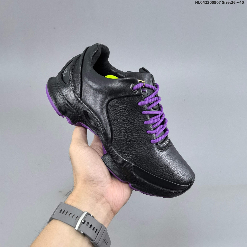 ECCO Biom Low-Cut Outdoor Shoes Black with Contrast Laces - product image from the listing.