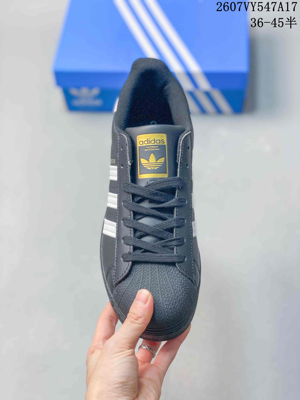 Adidas Originals Superstar Sneakers in Black White 2607VY547A17 - product image from the listing.