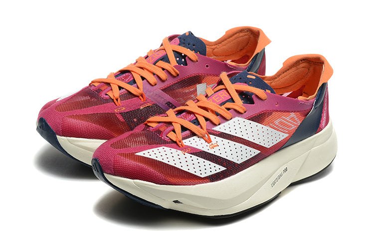Adidas Adizero Adios Pro 3 Running Shoes in Pink Purple - product image from the listing.