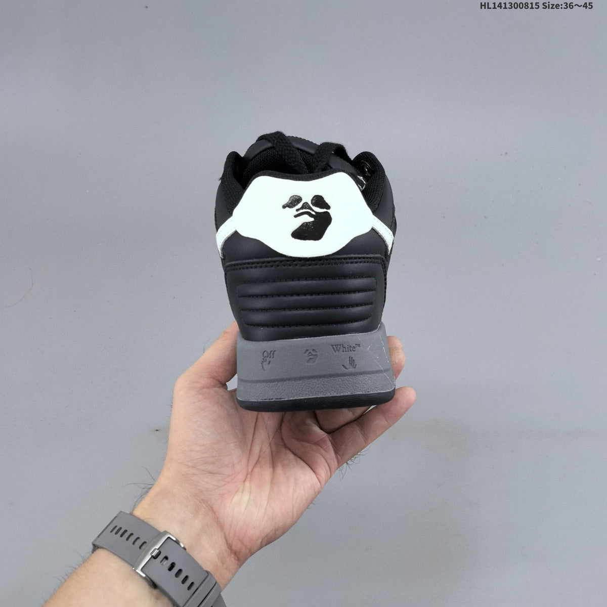 Black and White Off-White Arrows Low-Top Sneakers - product image from the listing.
