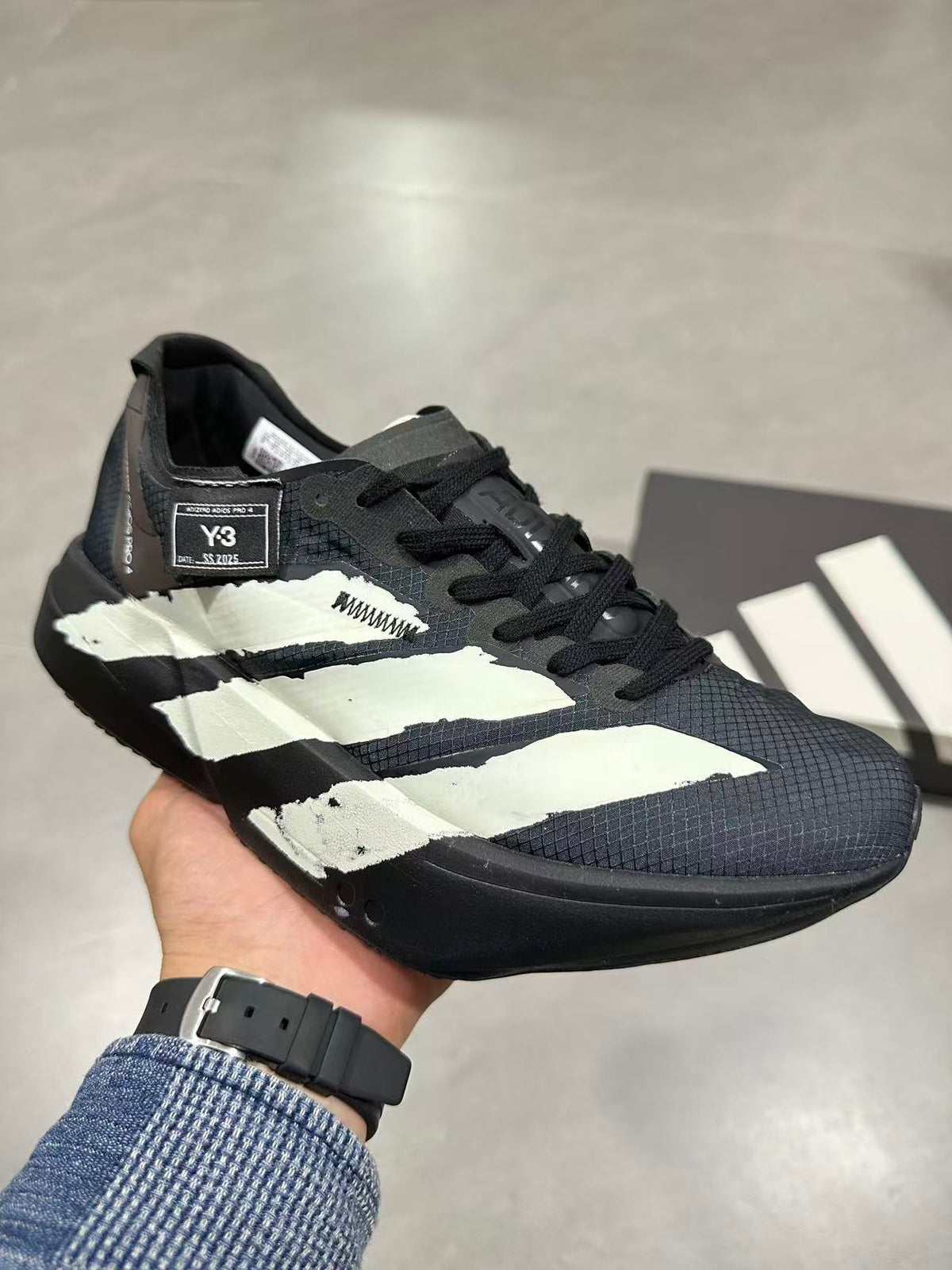 Nike Y-3 Lightlock Pro 4 Running Shoes in Dark Gray - product image from the listing.