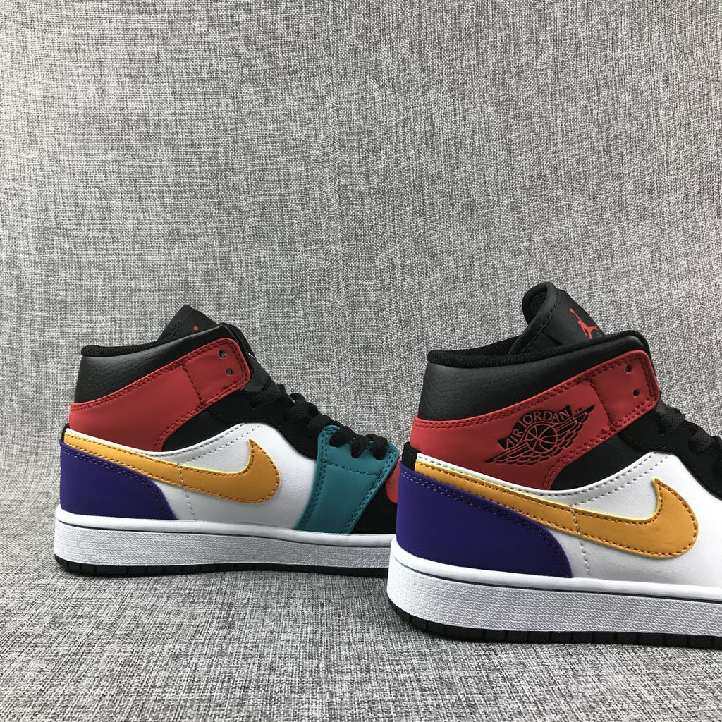 Jordan 1 Mid High-Top Sneakers in Multicolor - product image from the listing.