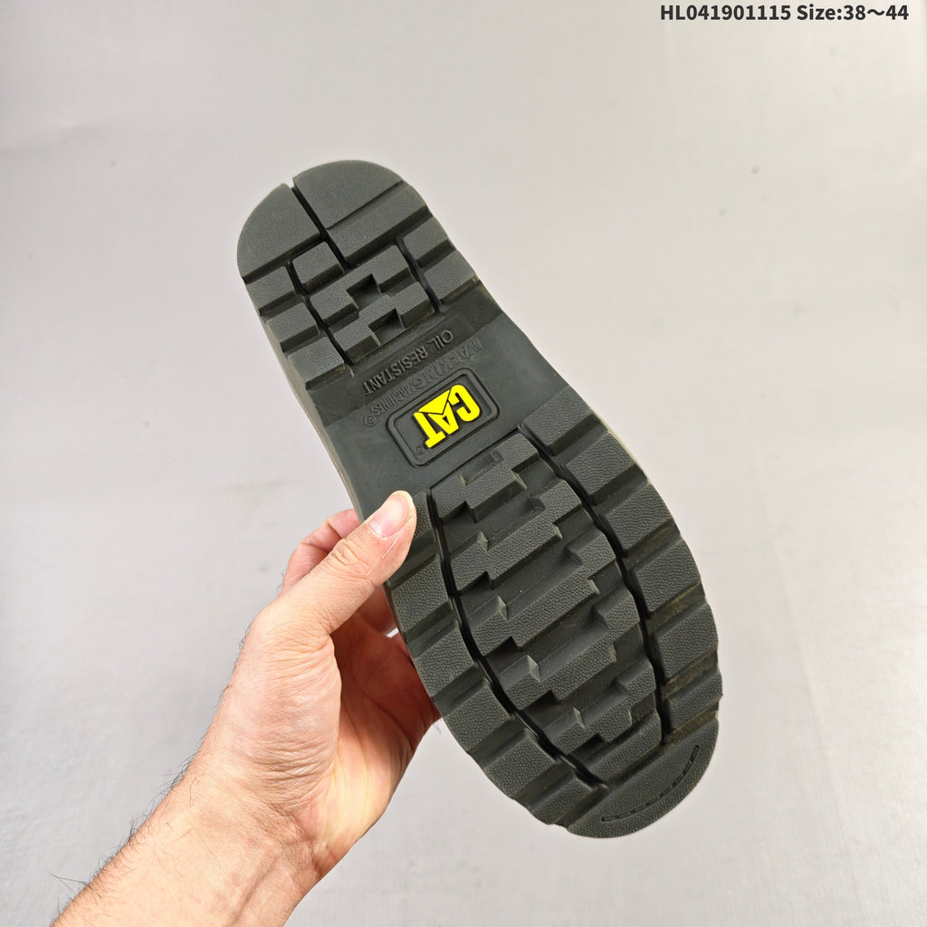 CAT Low-Top Lace-Up Work Boots in Honey in Yellow - product image from the listing.